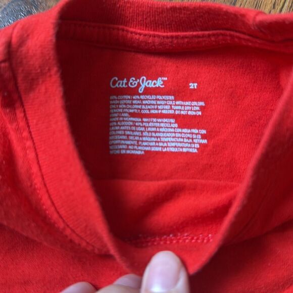 NWOT Cat & Jack Size 2T Red Crewneck Short Sleeve T-Shirt Tee Top Boy’s - Picture 6 of 6
